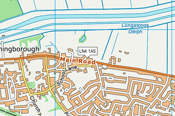 LN4 1AS map - OS VectorMap District (Ordnance Survey)