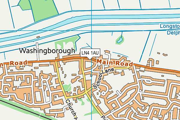 LN4 1AU map - OS VectorMap District (Ordnance Survey)