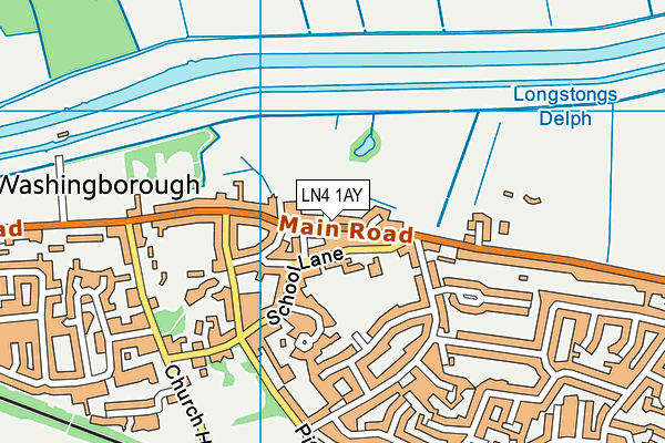 LN4 1AY map - OS VectorMap District (Ordnance Survey)