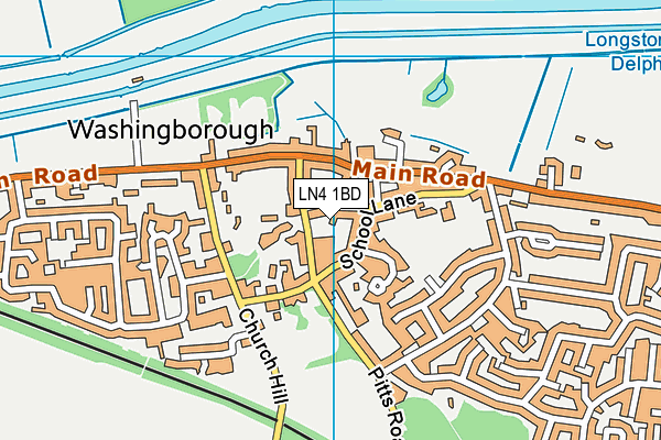 LN4 1BD map - OS VectorMap District (Ordnance Survey)