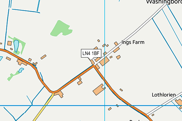 LN4 1BF map - OS VectorMap District (Ordnance Survey)