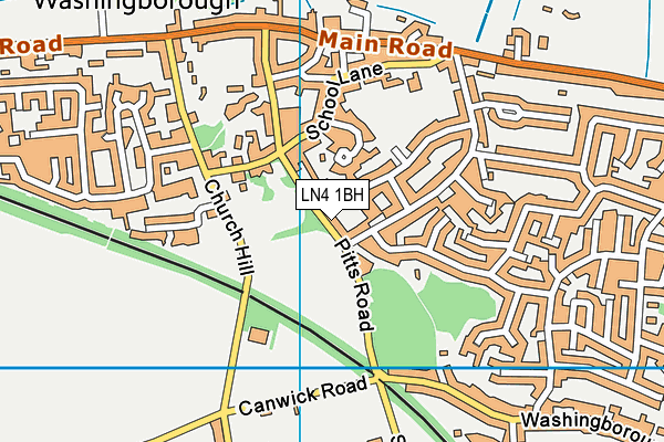 LN4 1BH map - OS VectorMap District (Ordnance Survey)