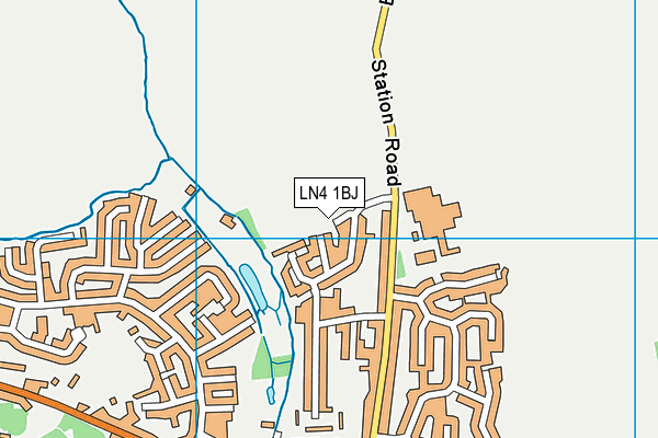LN4 1BJ map - OS VectorMap District (Ordnance Survey)