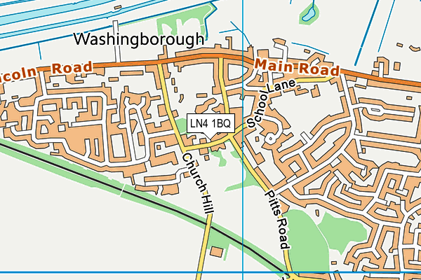 LN4 1BQ map - OS VectorMap District (Ordnance Survey)