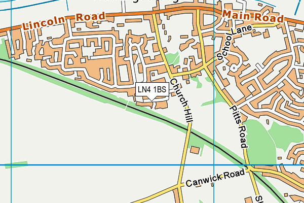 LN4 1BS map - OS VectorMap District (Ordnance Survey)