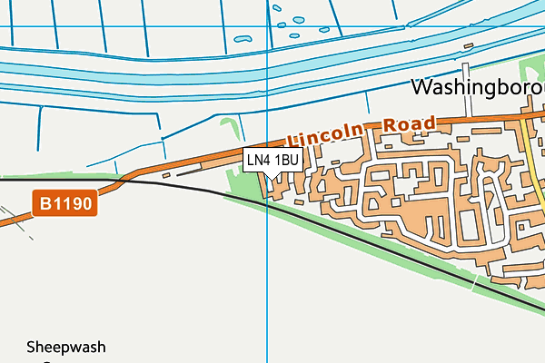 LN4 1BU map - OS VectorMap District (Ordnance Survey)