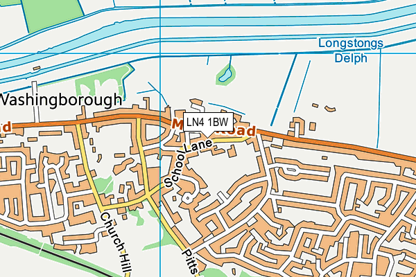Washingborough Academy map (LN4 1BW) - OS VectorMap District (Ordnance Survey)