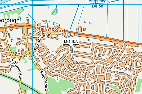 LN4 1DA map - OS VectorMap District (Ordnance Survey)