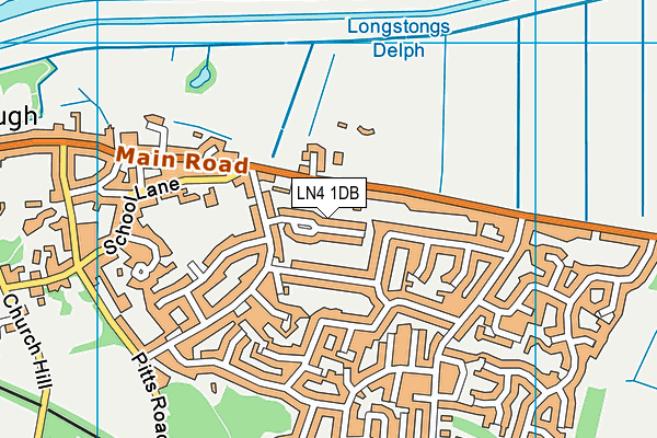 LN4 1DB map - OS VectorMap District (Ordnance Survey)