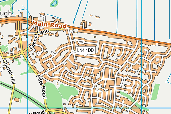 LN4 1DD map - OS VectorMap District (Ordnance Survey)