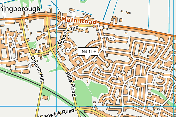 LN4 1DE map - OS VectorMap District (Ordnance Survey)