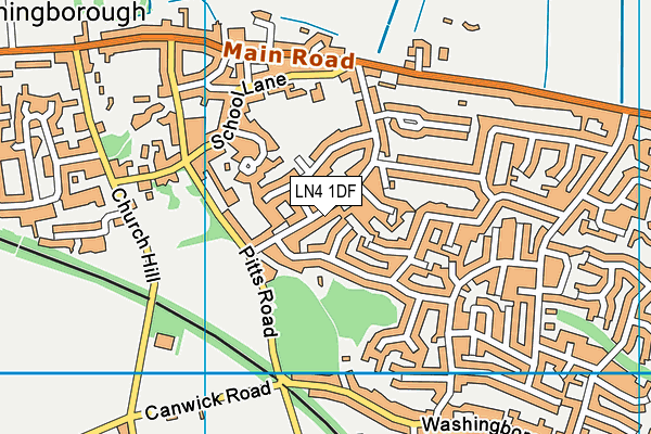 LN4 1DF map - OS VectorMap District (Ordnance Survey)