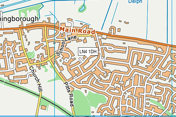 LN4 1DH map - OS VectorMap District (Ordnance Survey)