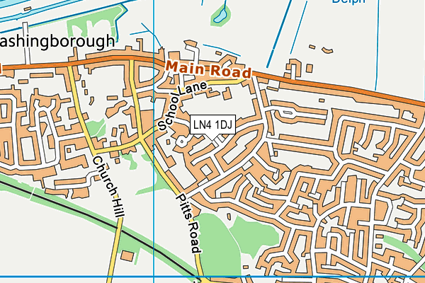 LN4 1DJ map - OS VectorMap District (Ordnance Survey)