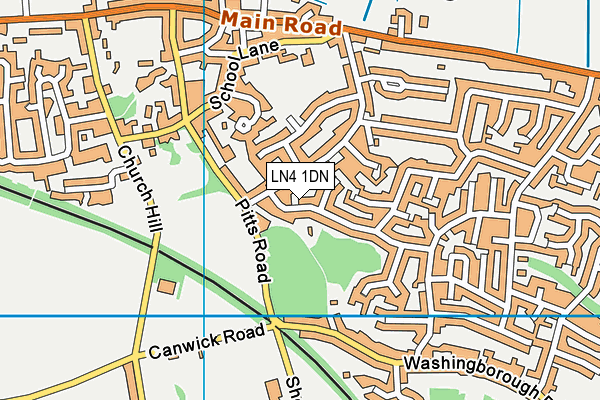 LN4 1DN map - OS VectorMap District (Ordnance Survey)