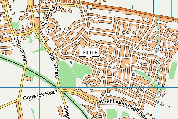 LN4 1DP map - OS VectorMap District (Ordnance Survey)