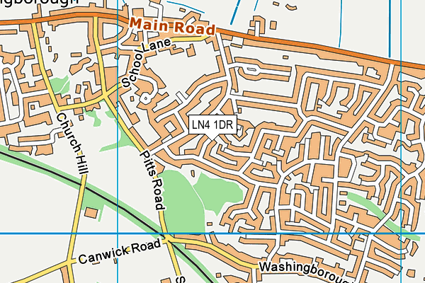 LN4 1DR map - OS VectorMap District (Ordnance Survey)