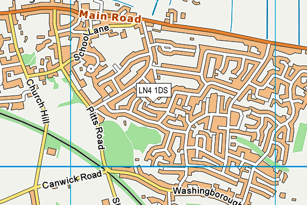 LN4 1DS map - OS VectorMap District (Ordnance Survey)