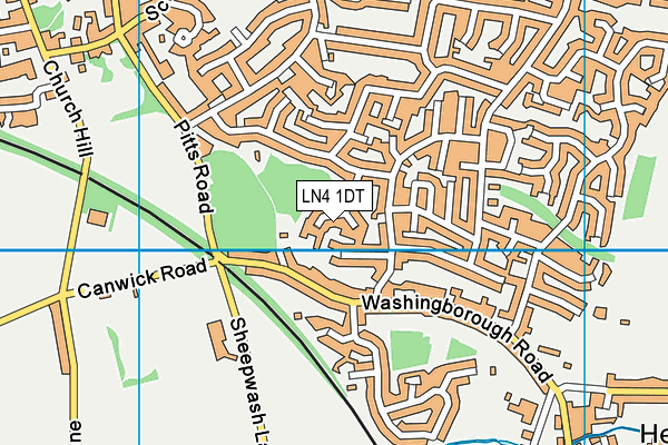 LN4 1DT map - OS VectorMap District (Ordnance Survey)