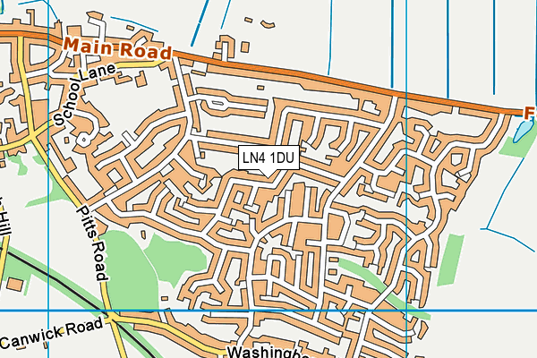 LN4 1DU map - OS VectorMap District (Ordnance Survey)