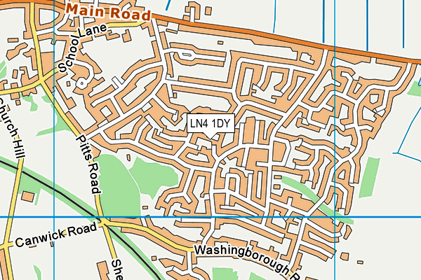 LN4 1DY map - OS VectorMap District (Ordnance Survey)
