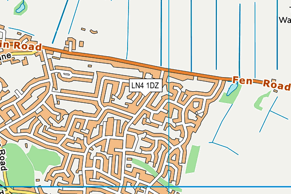 LN4 1DZ map - OS VectorMap District (Ordnance Survey)