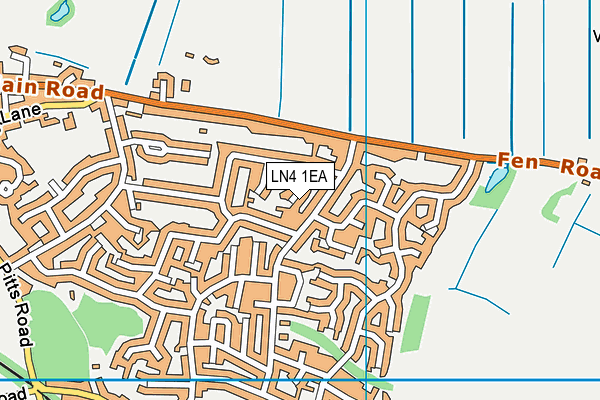 LN4 1EA map - OS VectorMap District (Ordnance Survey)