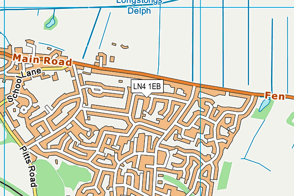 LN4 1EB map - OS VectorMap District (Ordnance Survey)