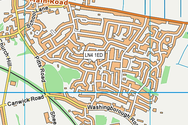 LN4 1ED map - OS VectorMap District (Ordnance Survey)