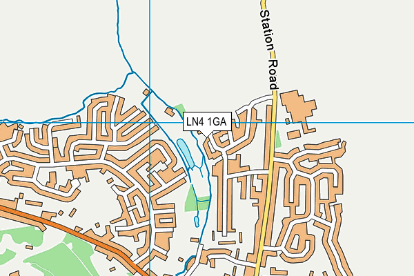 LN4 1GA map - OS VectorMap District (Ordnance Survey)