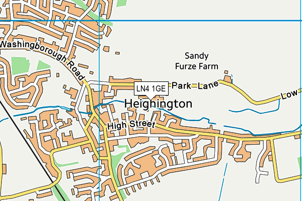 LN4 1GE map - OS VectorMap District (Ordnance Survey)