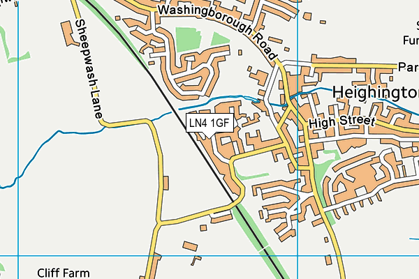 LN4 1GF map - OS VectorMap District (Ordnance Survey)