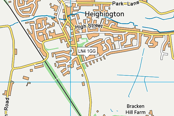 LN4 1GG map - OS VectorMap District (Ordnance Survey)