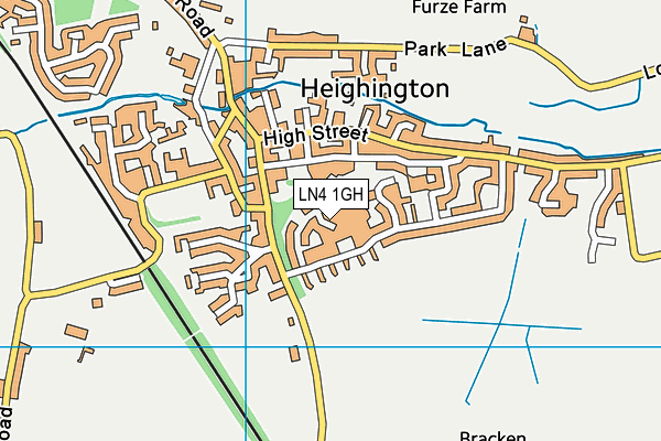 LN4 1GH map - OS VectorMap District (Ordnance Survey)