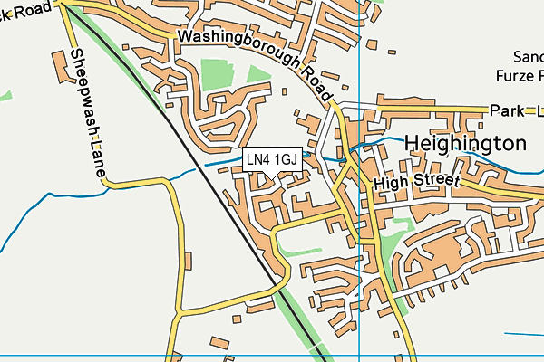 LN4 1GJ map - OS VectorMap District (Ordnance Survey)