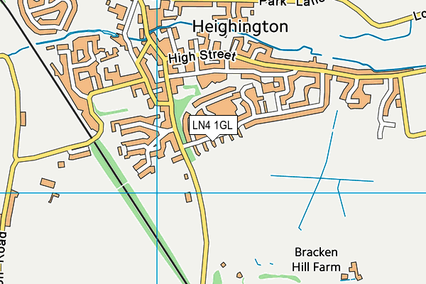 LN4 1GL map - OS VectorMap District (Ordnance Survey)