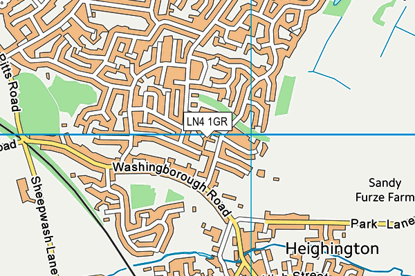 LN4 1GR map - OS VectorMap District (Ordnance Survey)