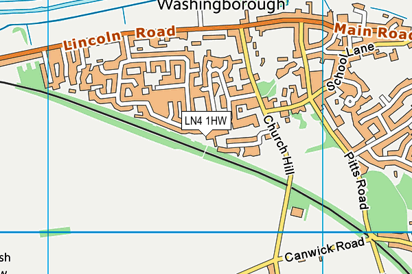 LN4 1HW map - OS VectorMap District (Ordnance Survey)