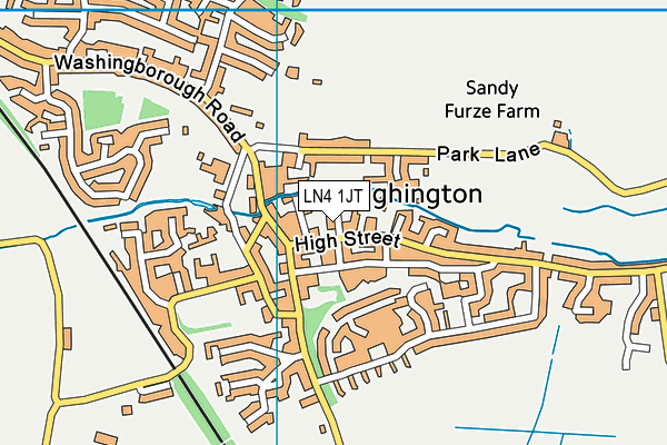 LN4 1JT map - OS VectorMap District (Ordnance Survey)