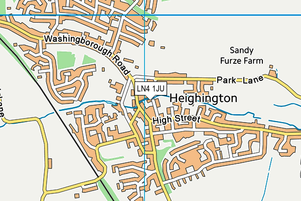 LN4 1JU map - OS VectorMap District (Ordnance Survey)