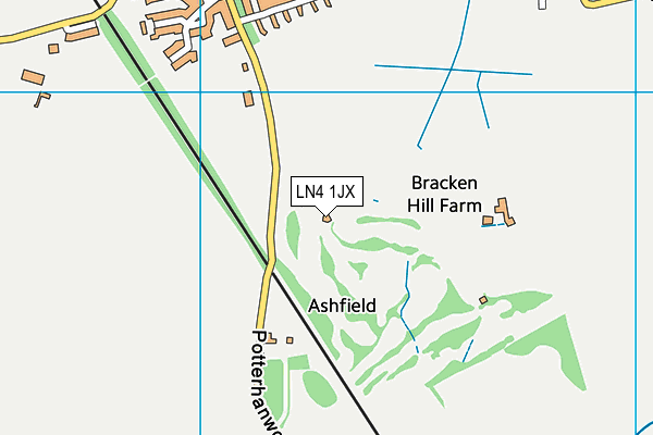 LN4 1JX map - OS VectorMap District (Ordnance Survey)