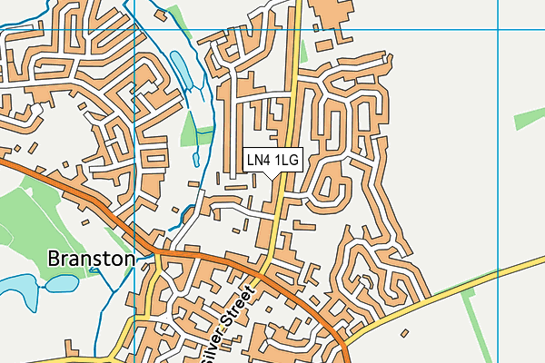 LN4 1LG map - OS VectorMap District (Ordnance Survey)