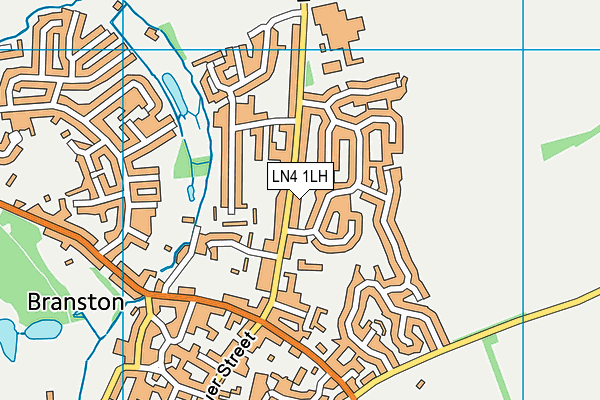 Branston Community Academy map (LN4 1LH) - OS VectorMap District (Ordnance Survey)