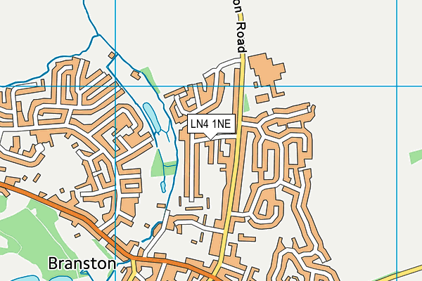 LN4 1NE map - OS VectorMap District (Ordnance Survey)