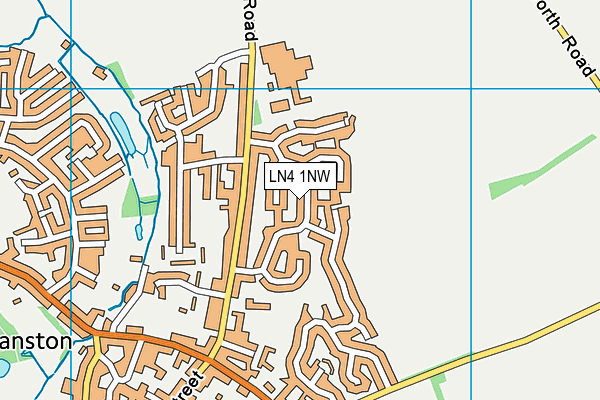 LN4 1NW map - OS VectorMap District (Ordnance Survey)