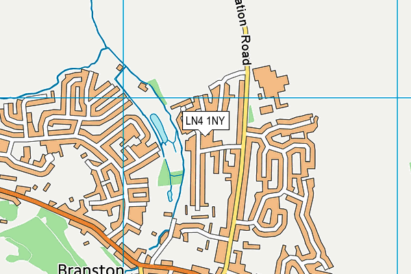 LN4 1NY map - OS VectorMap District (Ordnance Survey)