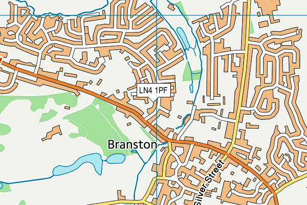 LN4 1PF map - OS VectorMap District (Ordnance Survey)