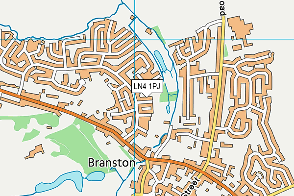LN4 1PJ map - OS VectorMap District (Ordnance Survey)