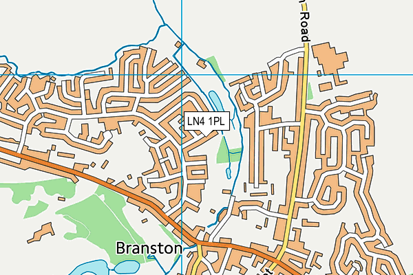 LN4 1PL map - OS VectorMap District (Ordnance Survey)
