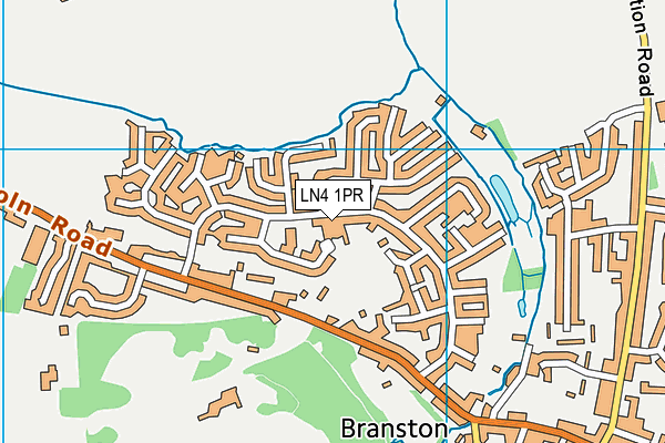 LN4 1PR map - OS VectorMap District (Ordnance Survey)